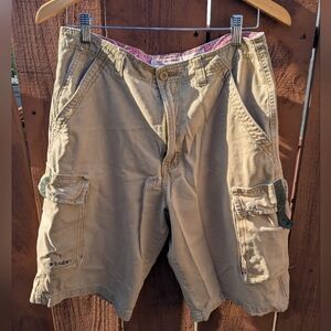 Plugg Soul Surfing Men's Tan Cargo Shorts, size 31